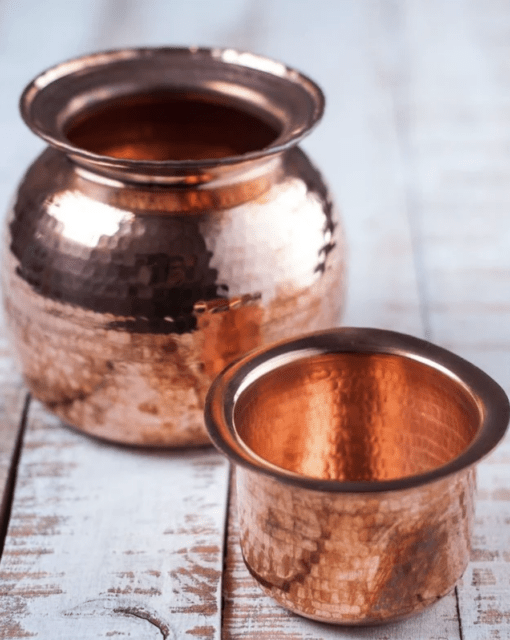 COPPER WATER POT WITH CUP (SOMBU - LOTA) - Image 2